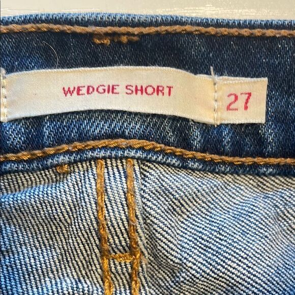 Levi’s Wedgie Fit Rolled Shorts Blue Jean 27 - Picture 3 of 6